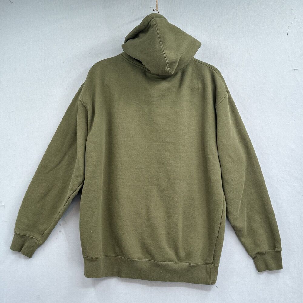 Farm Boy Zip Hoodie Olive Green Graphic Heavy Sweatshirt Adult Size L Workwear - Picture 3 of 12